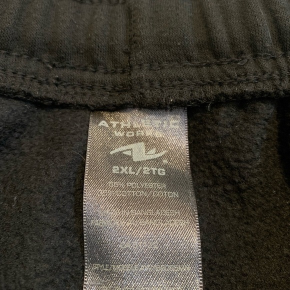 Athletic Works 2XL Black Fleece Jogger Sweatpants - Picture 2 of 5